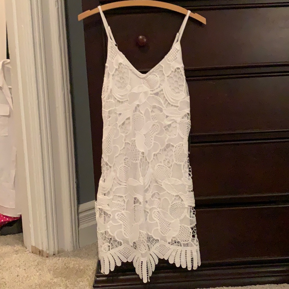 White lace dress